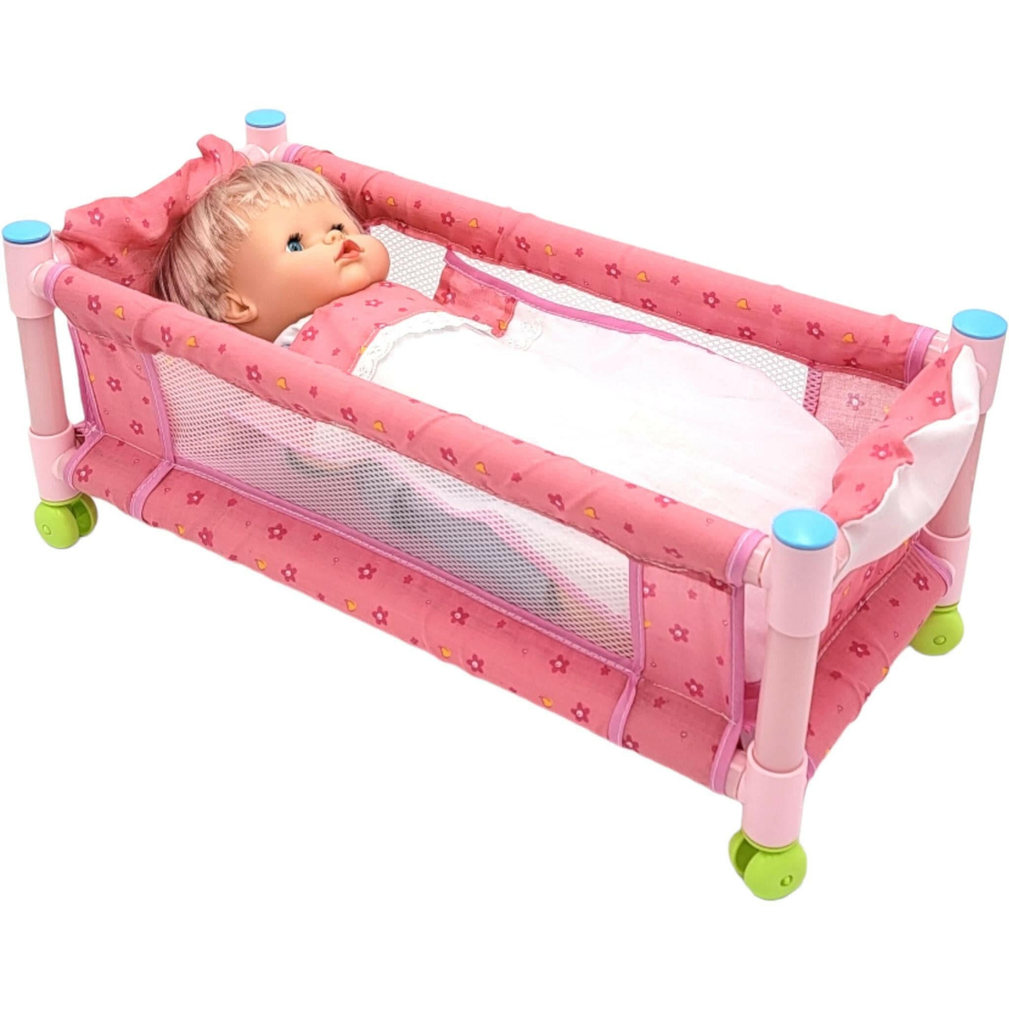 Talking Baby Doll Bed Set with Crib & Accessories 16 Inch