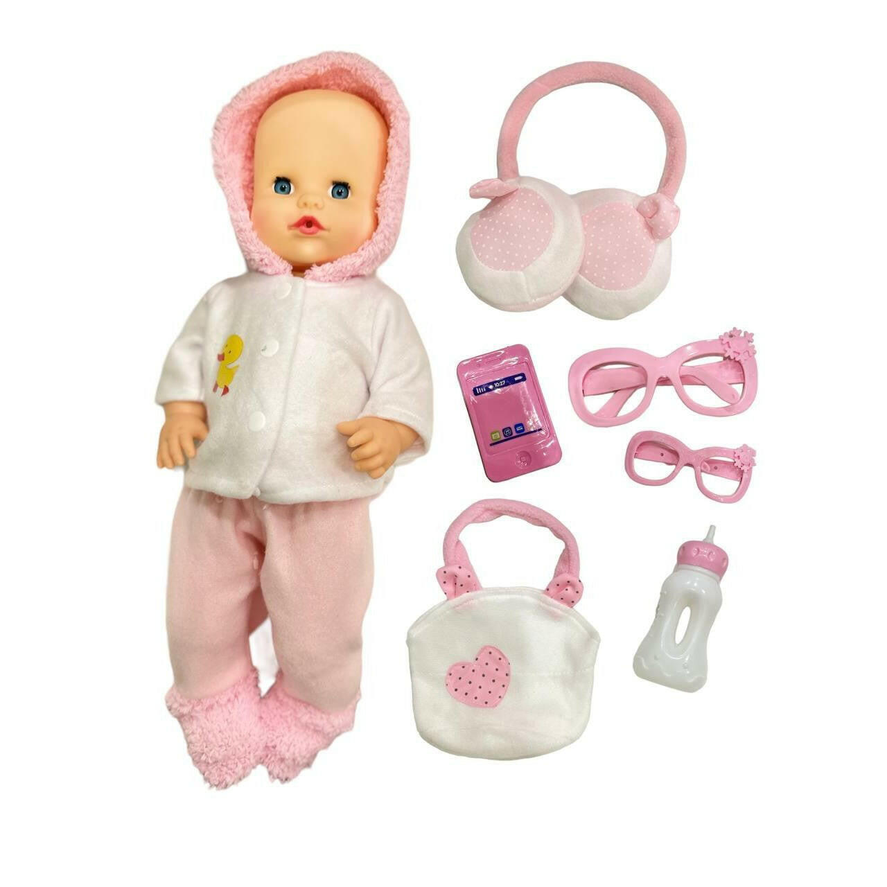 Adorable baby doll with 12 interactive sounds, perfect for playtime
