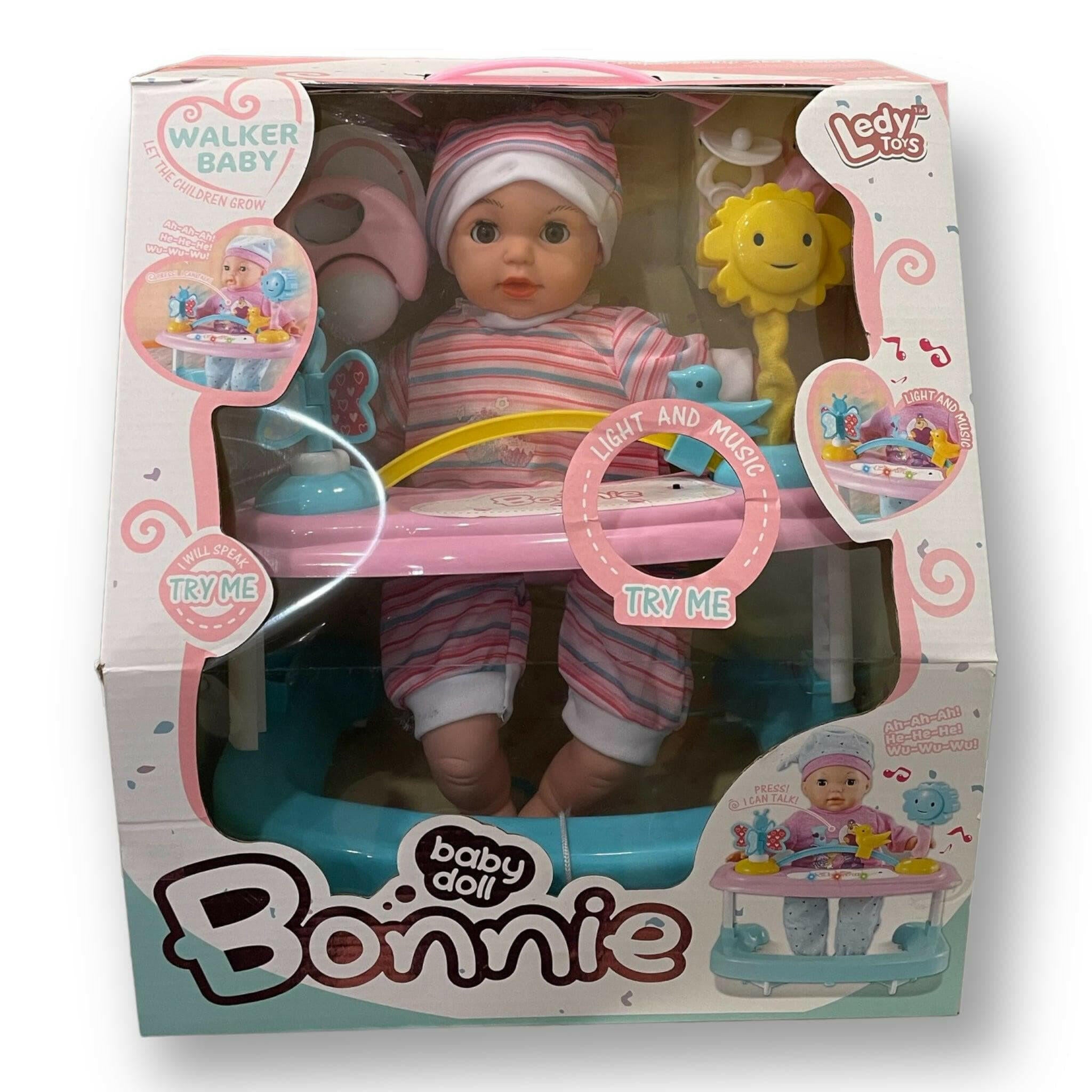 Walker 14 Inch Baby Boy Lights And Music Pink