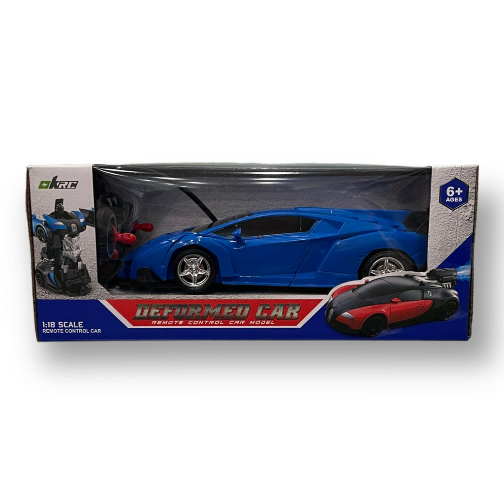 2 in 1 Deforming RC Car Transformer Into Robot Anytime Blue