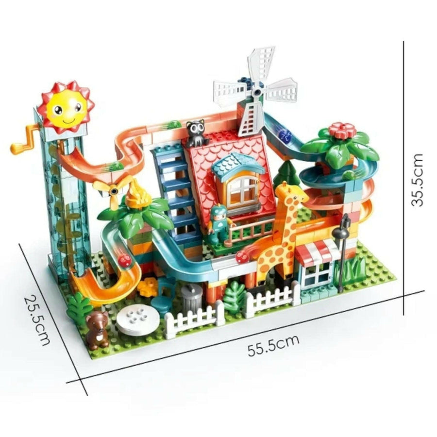 2-in-1 Educational Marble Race Track Building Blocks Set 255PCS
