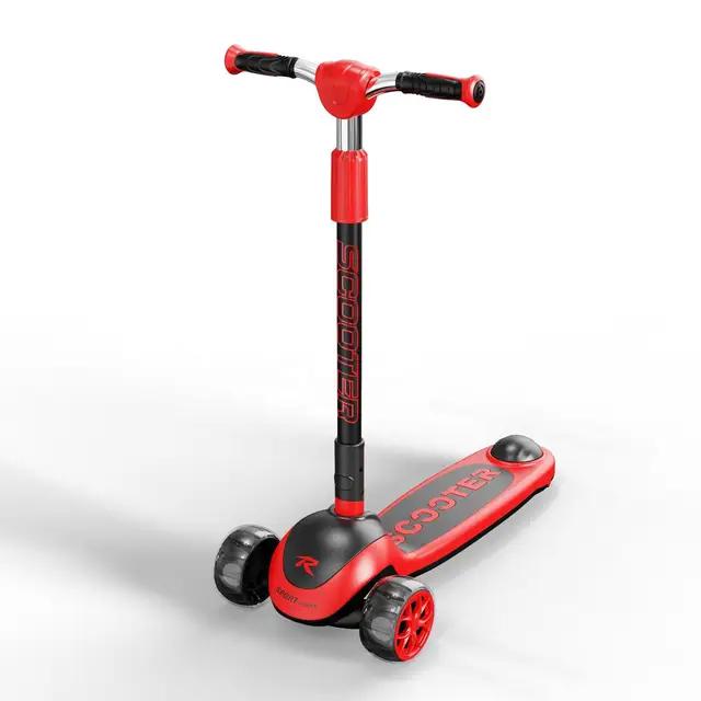 3 Wheel Children's Scooter With Led Lights Foldable Adjustable Ages 4-12 Years Toddler Scooter For Boys And Girls.
