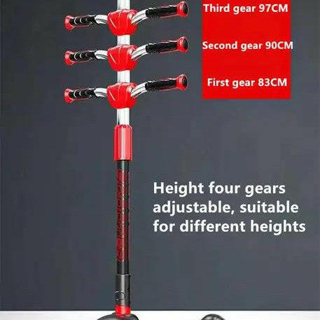 3 Wheel Children's Scooter With Led Lights Foldable Adjustable Ages 4-12 Years Toddler Scooter For Boys And Girls.