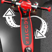 3 Wheel Children's Scooter With Led Lights Foldable Adjustable Ages 4-12 Years Toddler Scooter For Boys And Girls.
