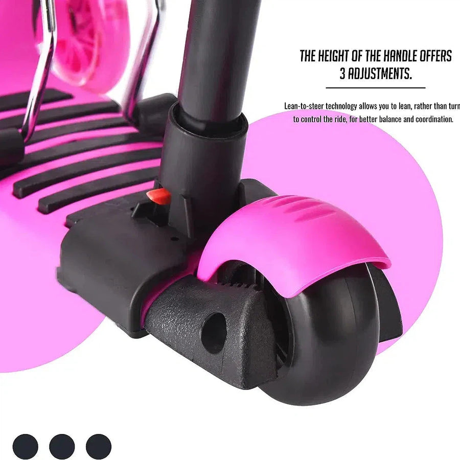 GN Universe 3 Wheeled 2 in 1  Scooter for Kids - Stand & Cruise Child/Toddlers Toy Folding.