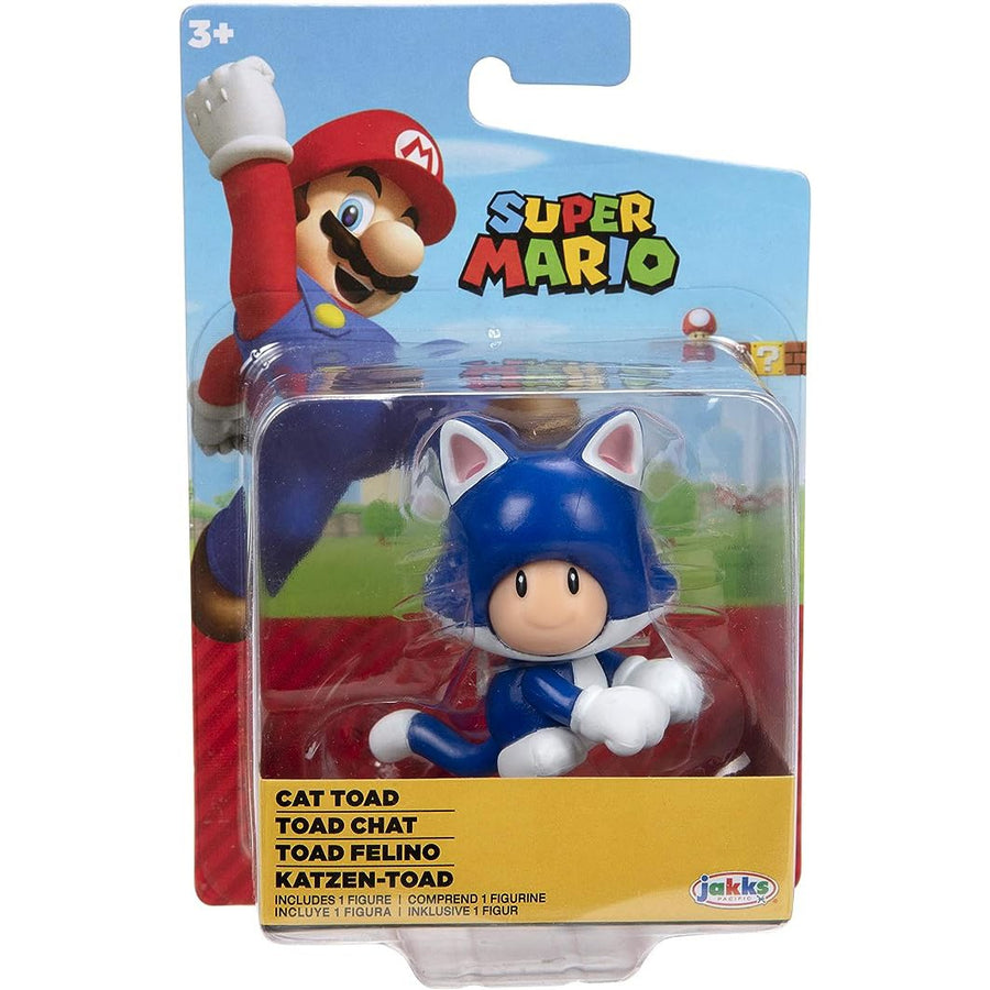 SUPER MARIO Cat Toad Action Figure World of Nintendo 2.5" Collectible Toy Action Figure.