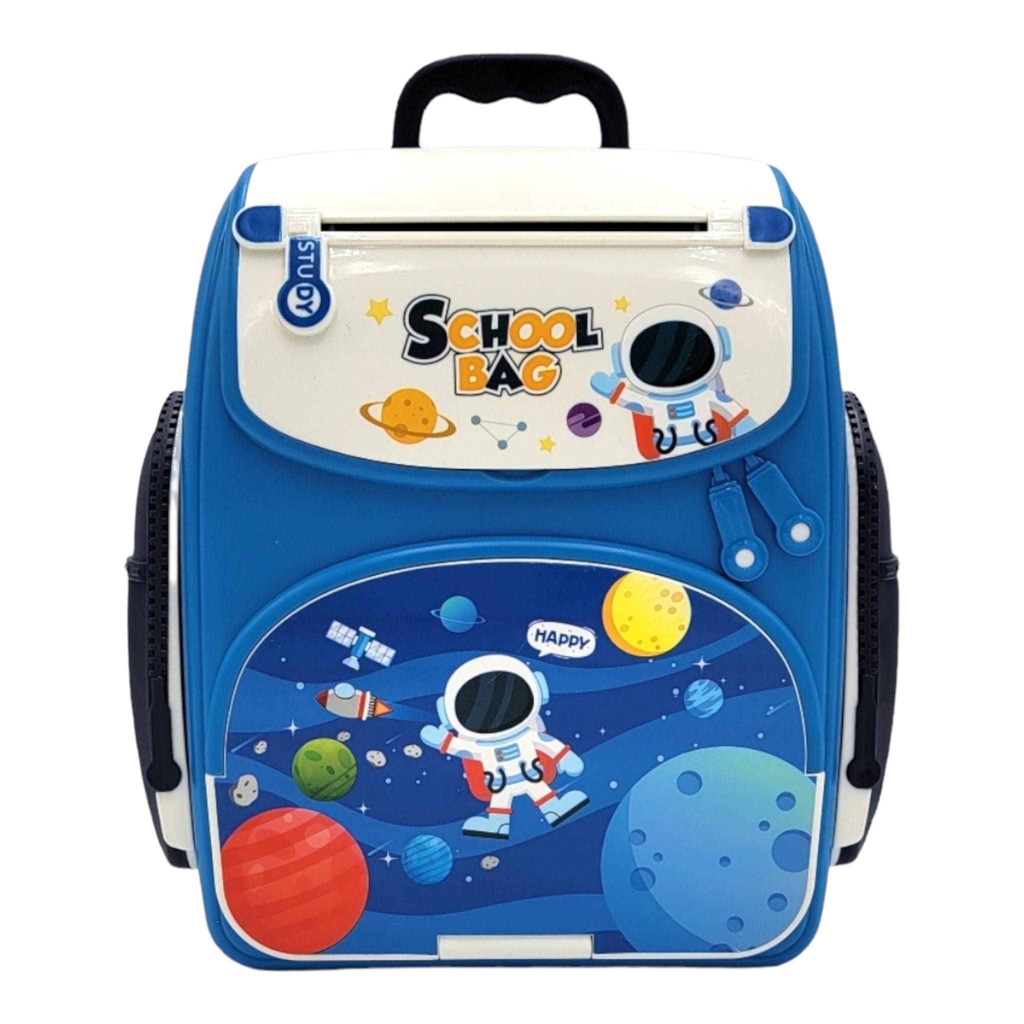 Astronaut School Bag Shape Money Saving ATM Machine Piggy Bank Toy For Kids And Toddlers