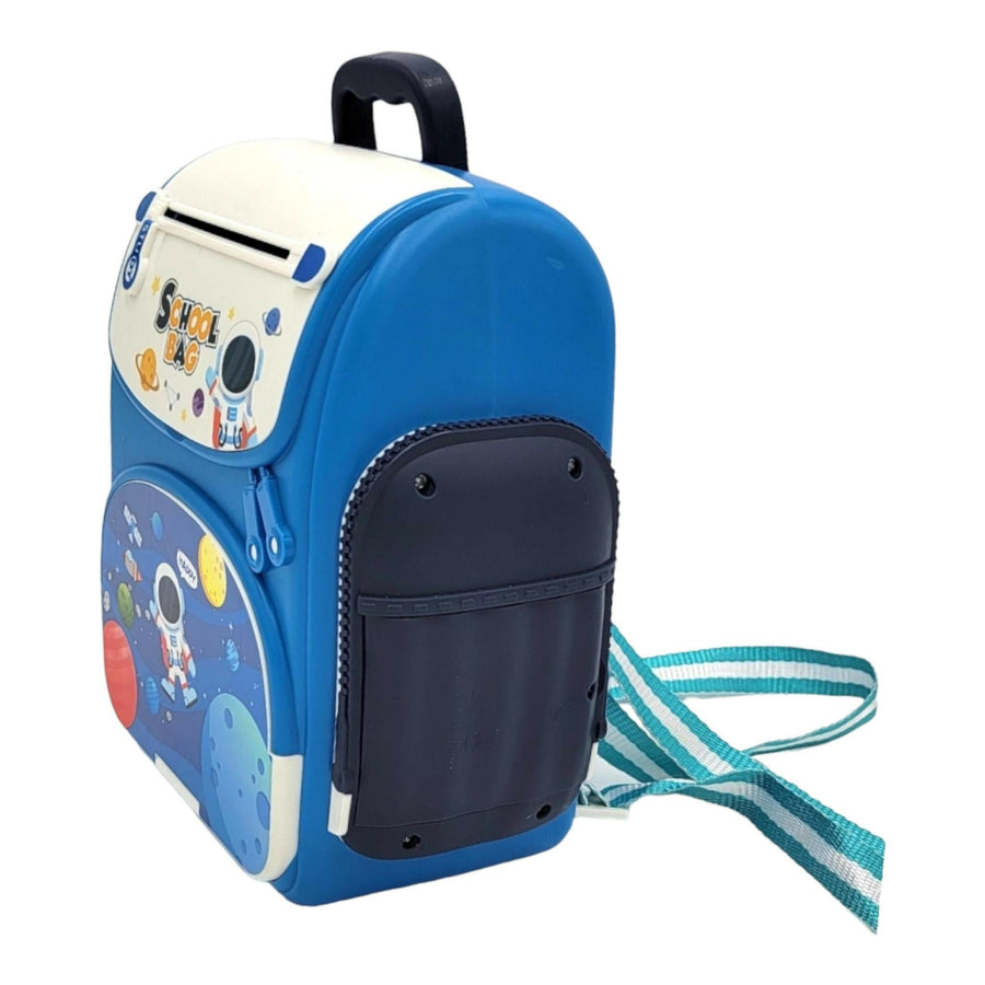 Astronaut School Bag Shape Money Saving ATM Machine Piggy Bank Toy For Kids And Toddlers