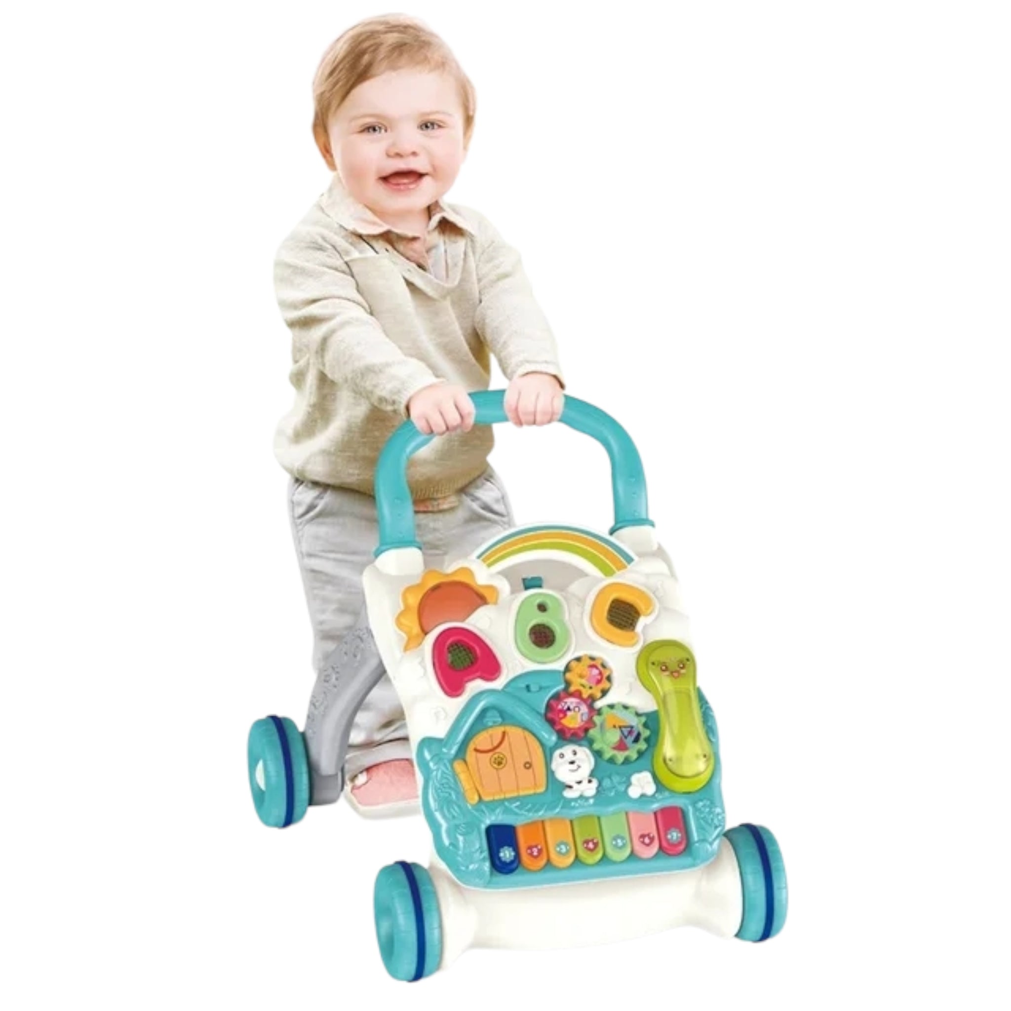 Baby Walker With Adjusting speed wheels and Music Blue