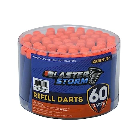 Blaster Storm 60 Foam Darts in PVC tub- Dart Size 7cm