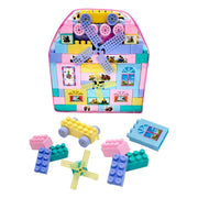 Building Blocks Educational and With Clear Storage Bag for Kids Toddlers Mixed Pastel Colors Paradise 78PCS