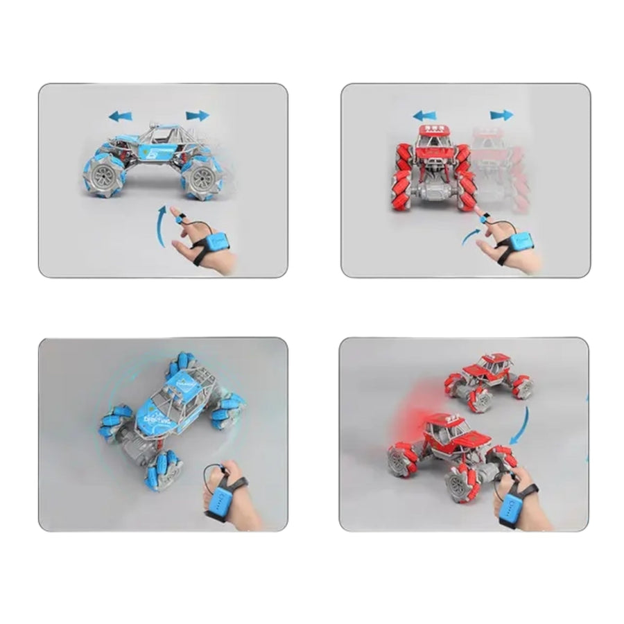 Climbing Stunt R/C Car With Twister Remote Control 1:20 Scale Red/Blue
