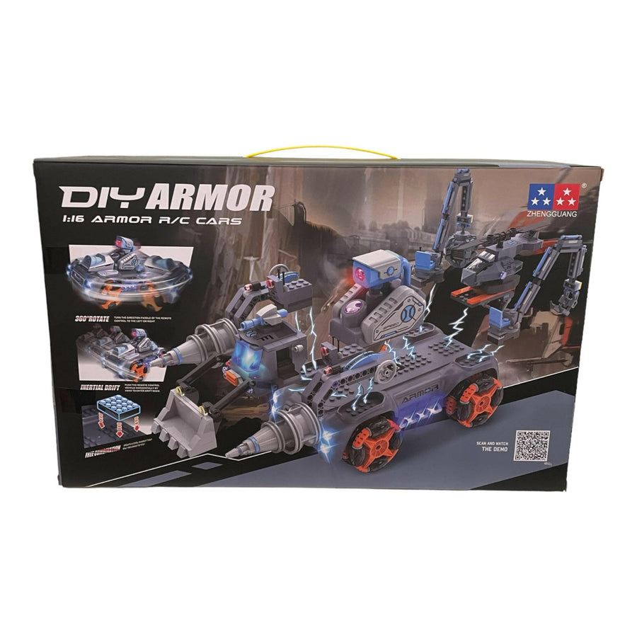 DIY Armor Car Building Set With Remote Control 1:16 Build Robot Car
