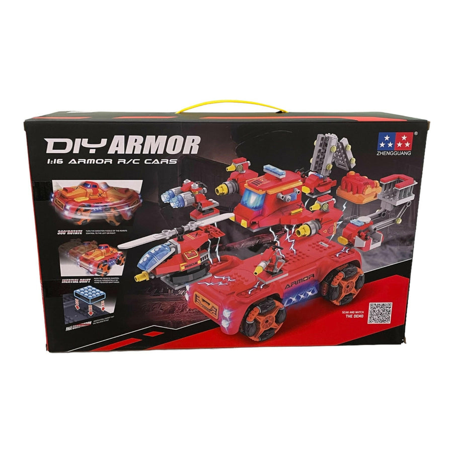 DIY Armor Car Building Set With Remote Control 1:16 Build Robot Car