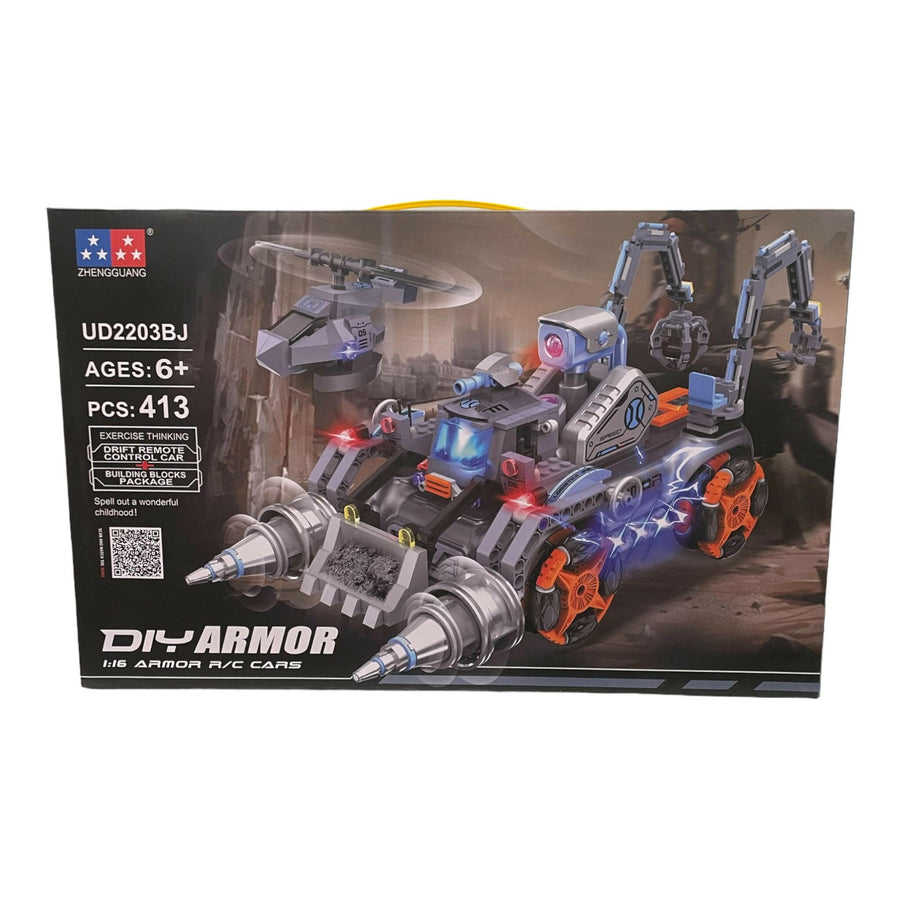 DIY Armor Car Building Set With Remote Control 1:16 Build Robot Car