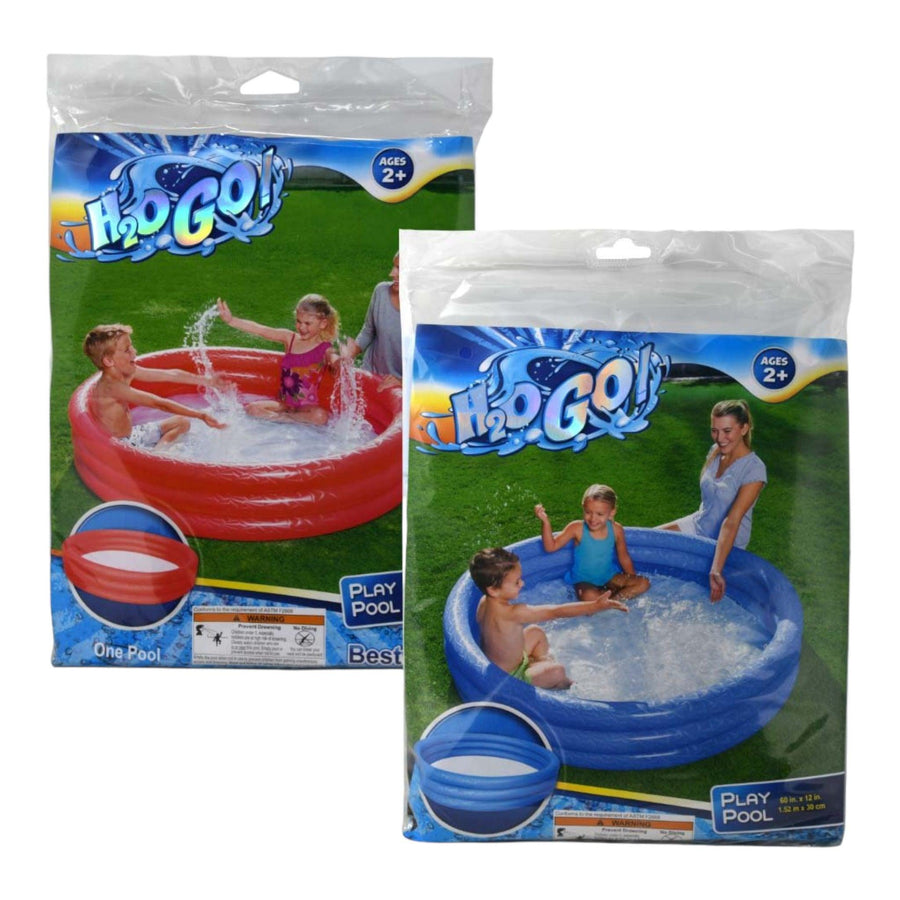 H2OGO 60" 3 Ring Inflatable Pool in polybag