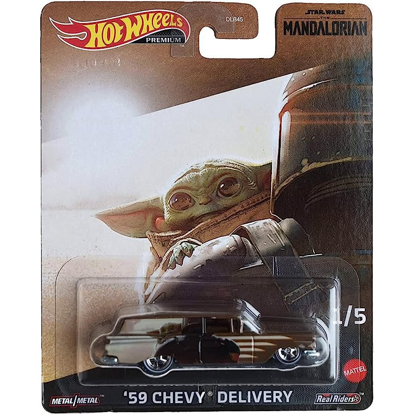 Hot Wheels '59 Chevy Delivery, Star Wars The Mandalorian 1/5.