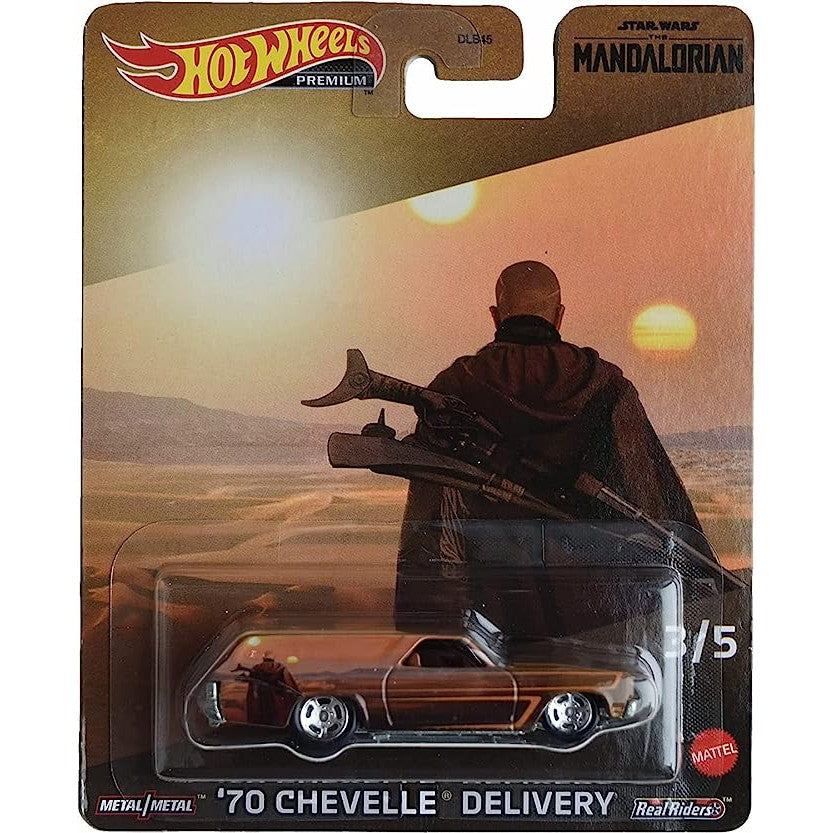 Hot Wheels '70 Chevelle Delivery, Star Wars The Mandalorian 3/5.