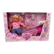 Interactive Toy Baby Doll Stroller Set for Toddlers