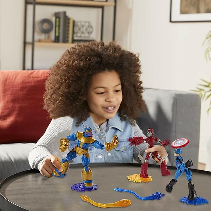 Marvel Avengers Bend and Flex Iron Man, Captain America, Thanos 3-Pack