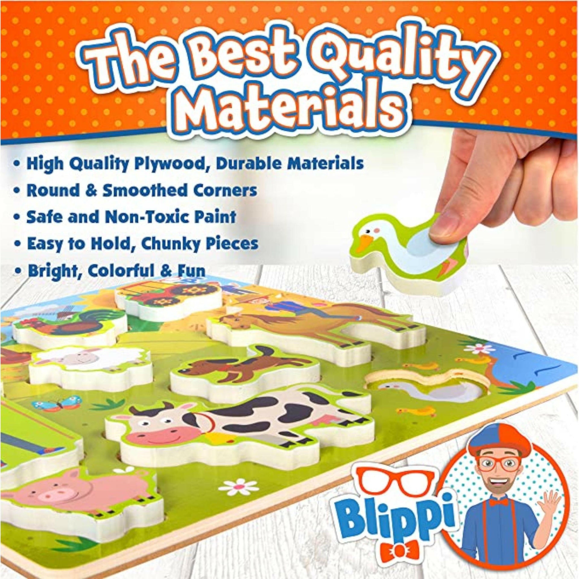 Blippi Large Wooden Puzzles For Kids Creative Kids