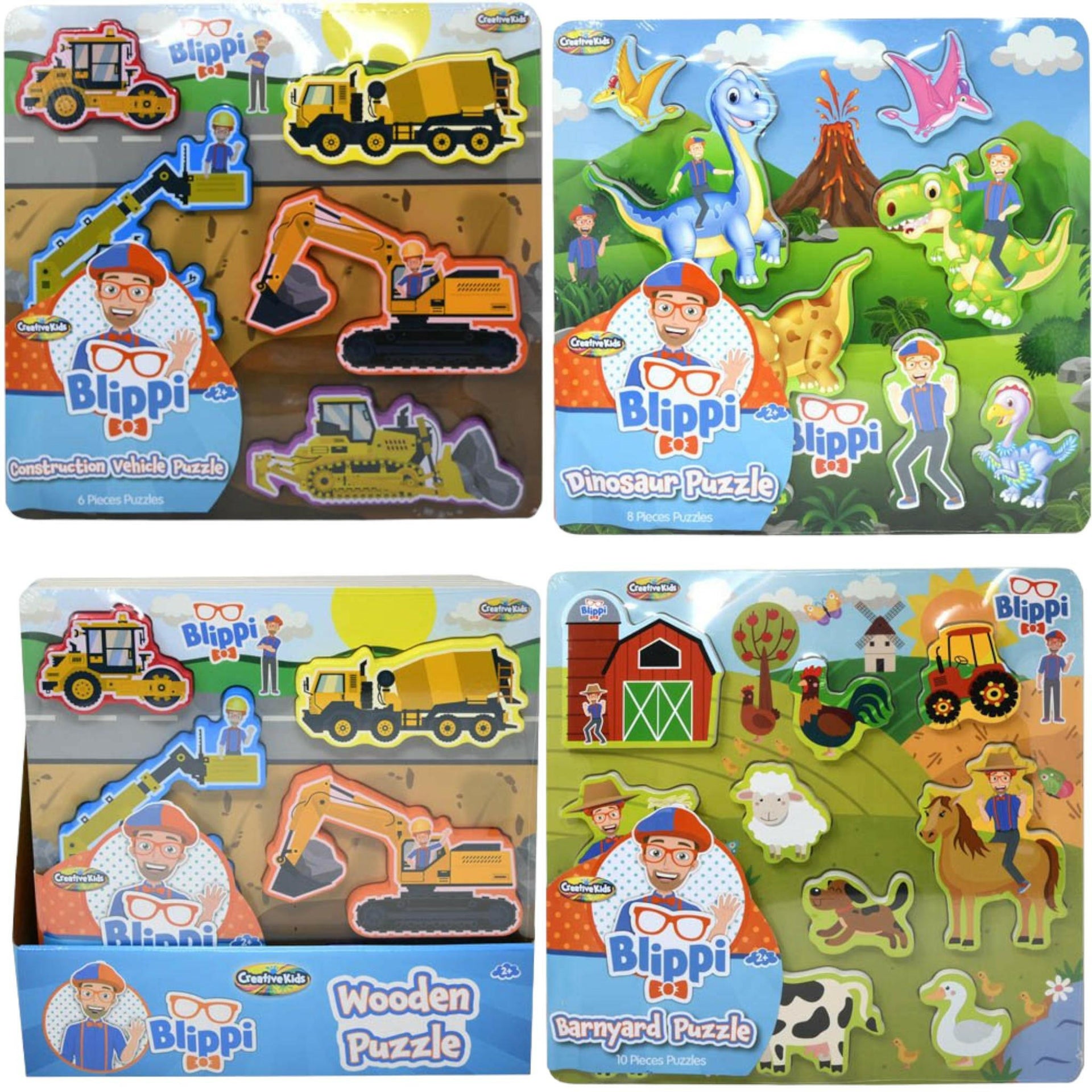 Blippi Large Wooden Puzzles For Kids Creative Kids