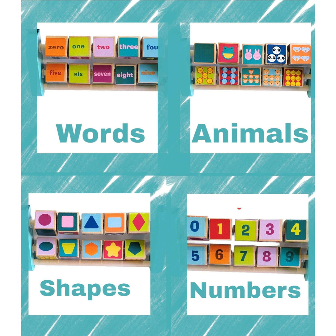 Wooden Dolphin Bead Maze Counting Rack With Shapes Numbers