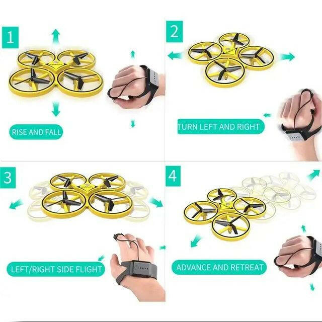 Motion Sensor Drone Helicopter Quadcopter With Remote Control And Hand Sensor With LED Lights High Quality