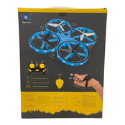 Motion Sensor Drone Helicopter Quadcopter With Remote Control And Hand Sensor With LED Lights High Quality Blue