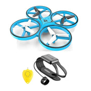 Motion Sensor Drone Helicopter Quadcopter With Remote Control And Hand Sensor With LED Lights High Quality Blue