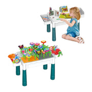 Multi Purpose Building Block Table For Kids DIY Assembly 126 PCS