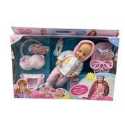 Adorable baby doll with 12 interactive sounds, perfect for playtime
