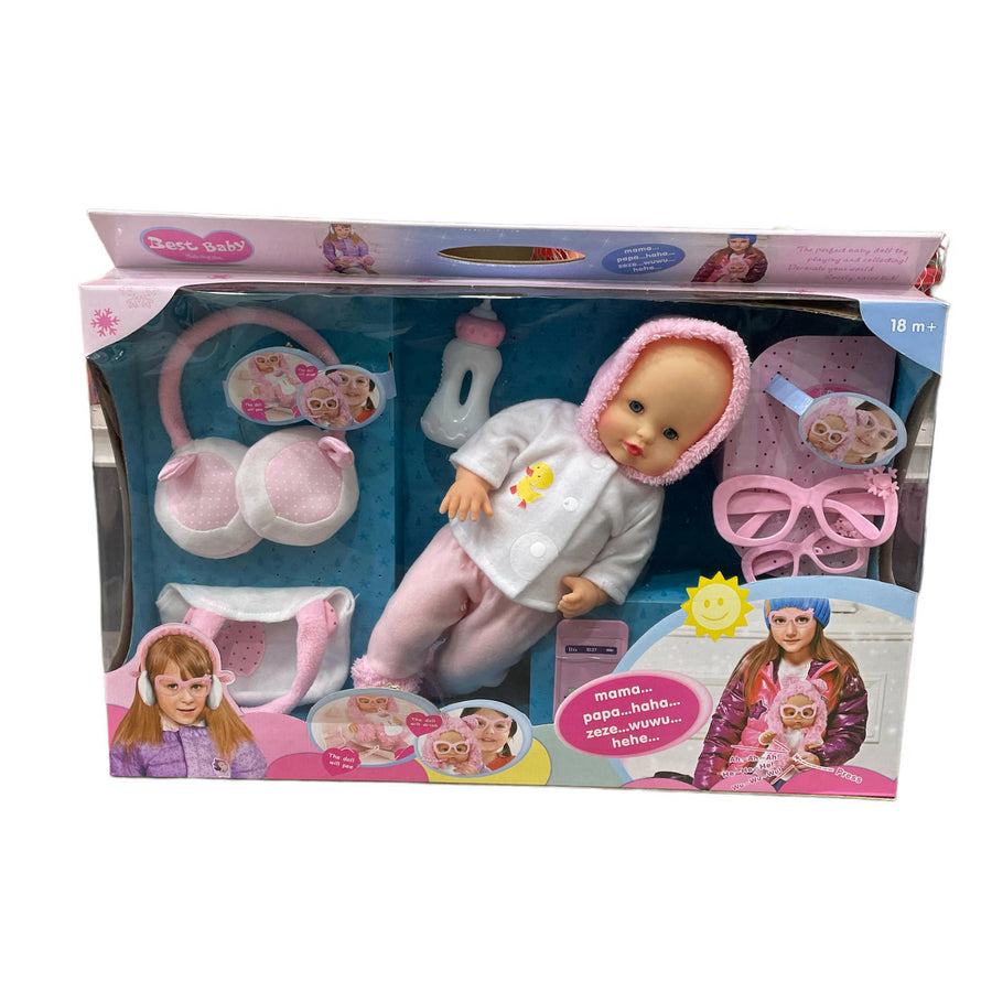 Adorable baby doll with 12 interactive sounds, perfect for playtime