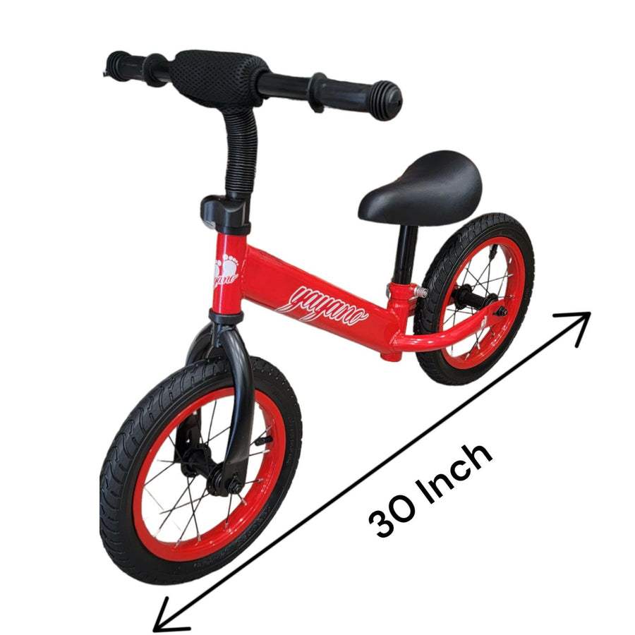 Kid Toddler Balance Bicycle Bike 12 Inch With Leather Adjustable Seat And Handlebar Lightweight.