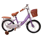 16 Inch Bike For Kids With Basket And With LED Lights Training Wheels Leather Seats.