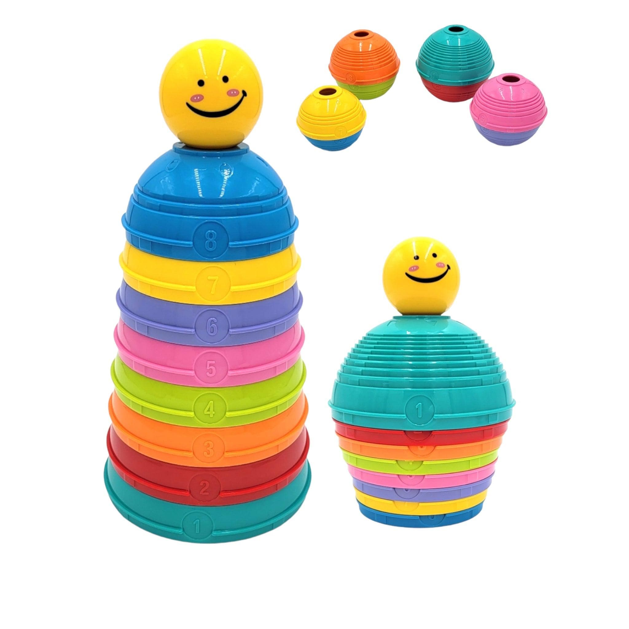 Rainbow Colorful Stacking Cups For Toddlers Baby Sorting Toys