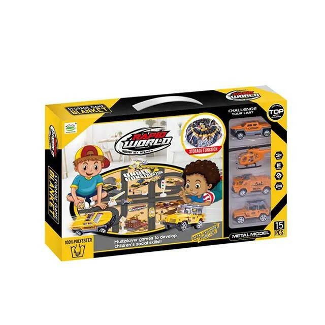 Rapid World Police Track With die cast Metal Cars & Storage Blanket