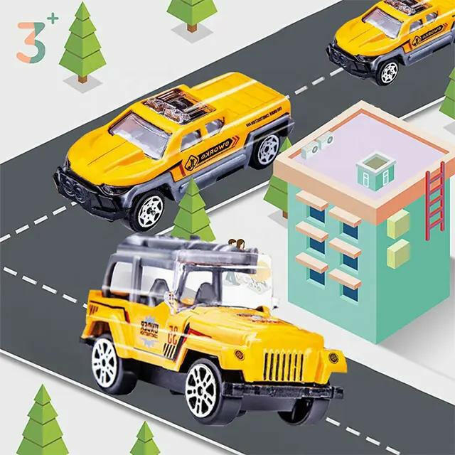 Rapid World Police Track With die cast Metal Cars & Storage Blanket