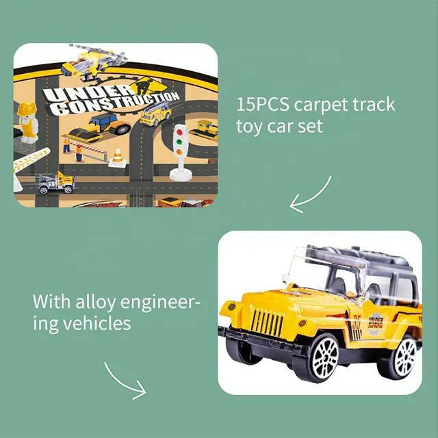 Rapid World Police Track With die cast Metal Cars & Storage Blanket