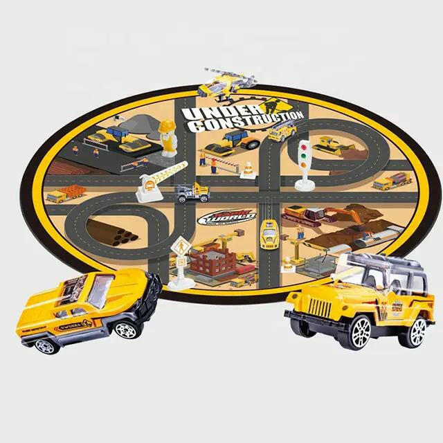Rapid World Police Track With die cast Metal Cars & Storage Blanket