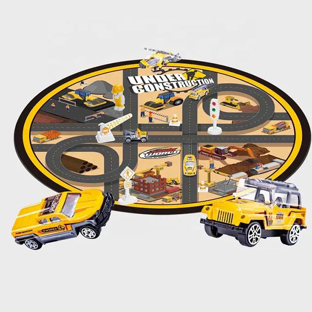 Rapid World Police Track With Metal Cars & Storage Blanket
