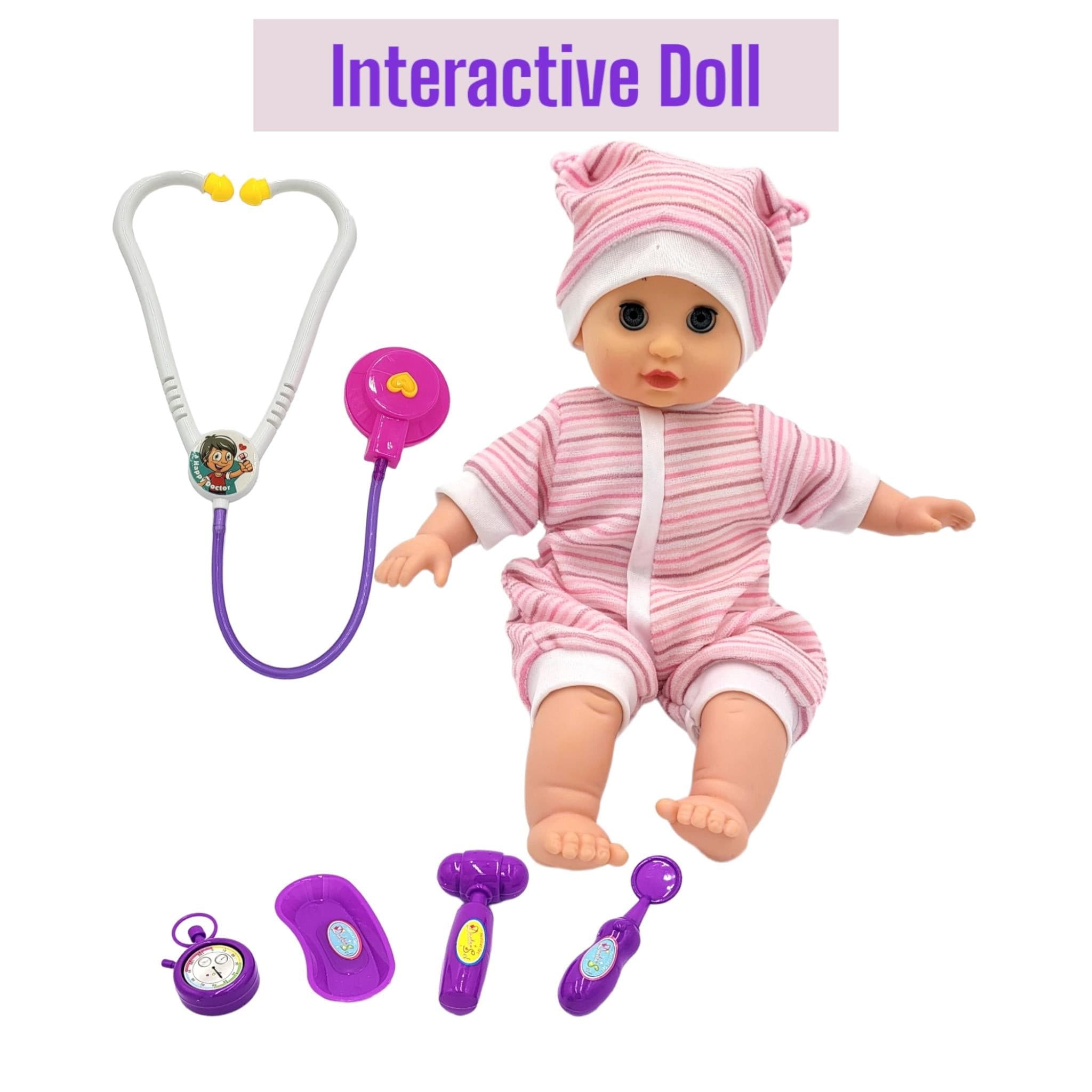 Soft Baby Doll Can Speak 12 Baby Sounds With Doctor Set 14 Inch