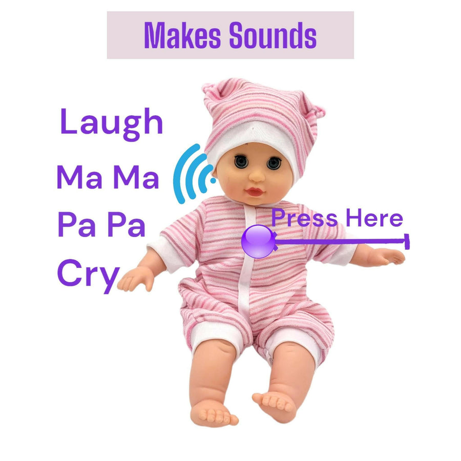 Soft Baby Doll Can Speak 12 Baby Sounds With Doctor Set 14 Inch