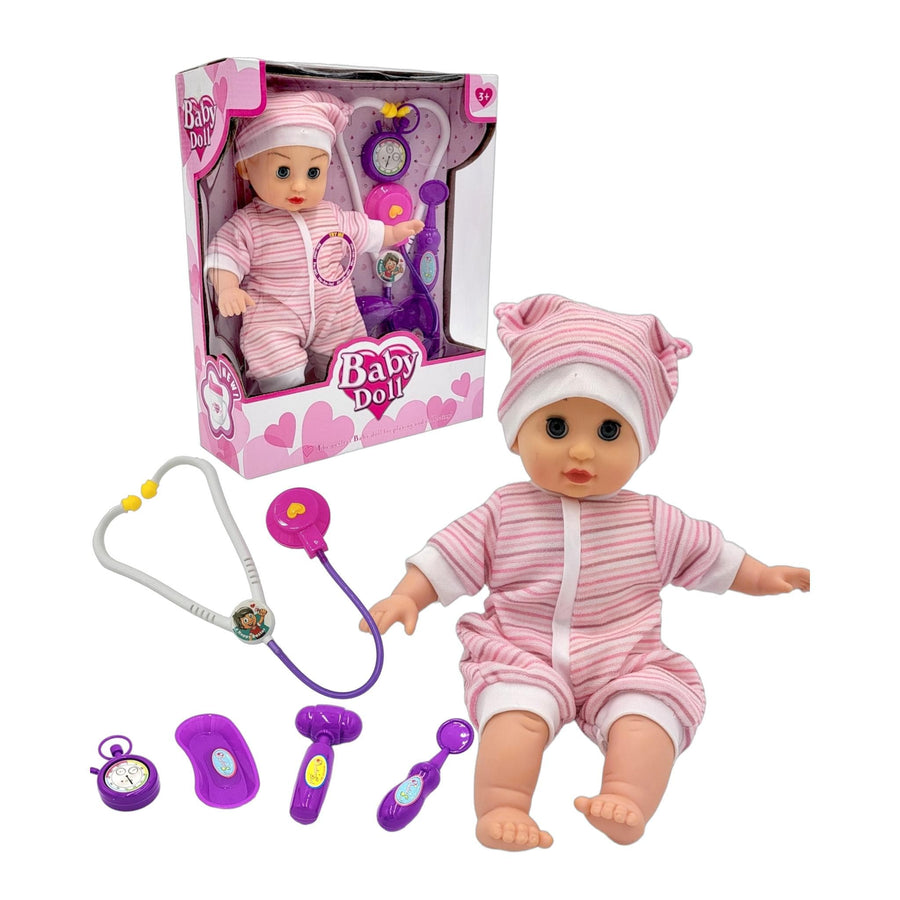 Soft Baby Doll Can Speak 12 Baby Sounds With Doctor Set 14 Inch