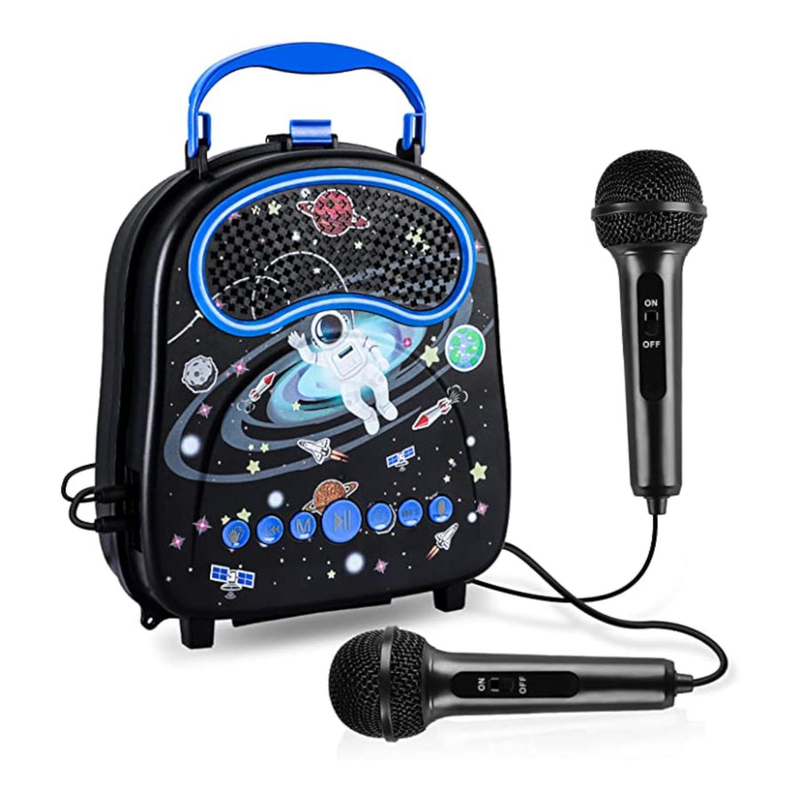 Space Astronaut Karaoke Machine Speaker With 2 Microphones