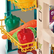 Supermarket Shopping Pretend Toy Set With Scanner Card Reader Sounds And Money And Shopping Cart