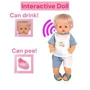 Talking Baby Doll Bed Set with Crib & Accessories 16 Inch