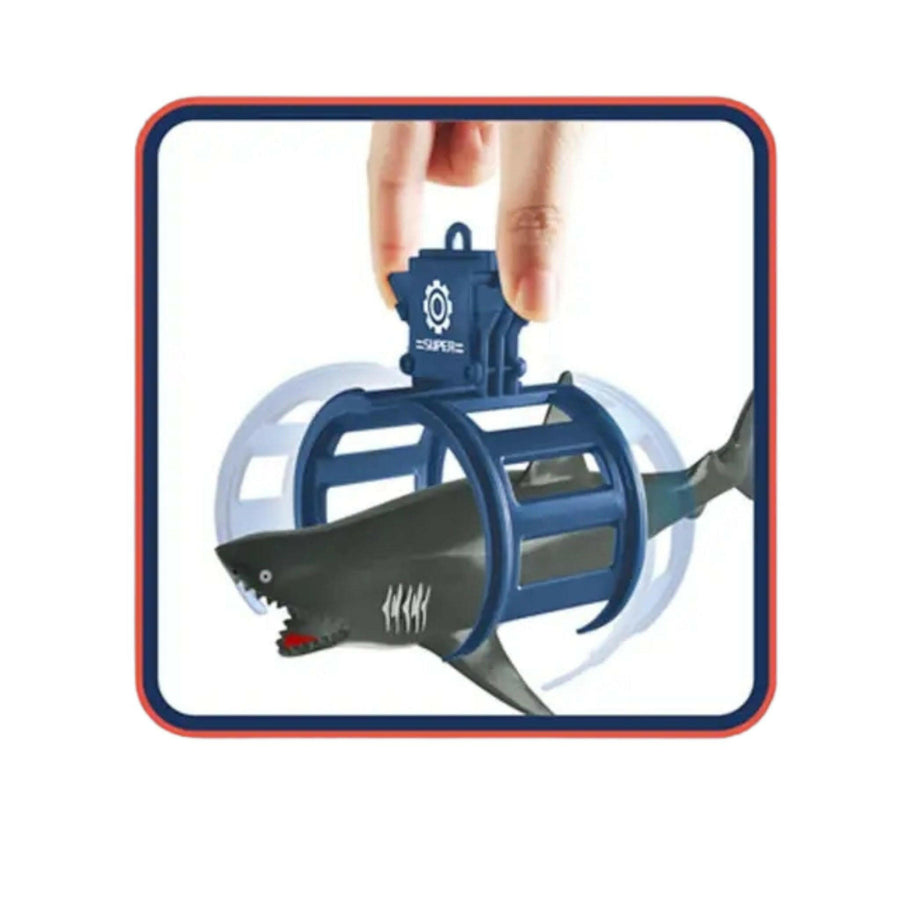 Toy Boat Ship with Light Sound Alloy Car Shark Helicopter Shark Catcher