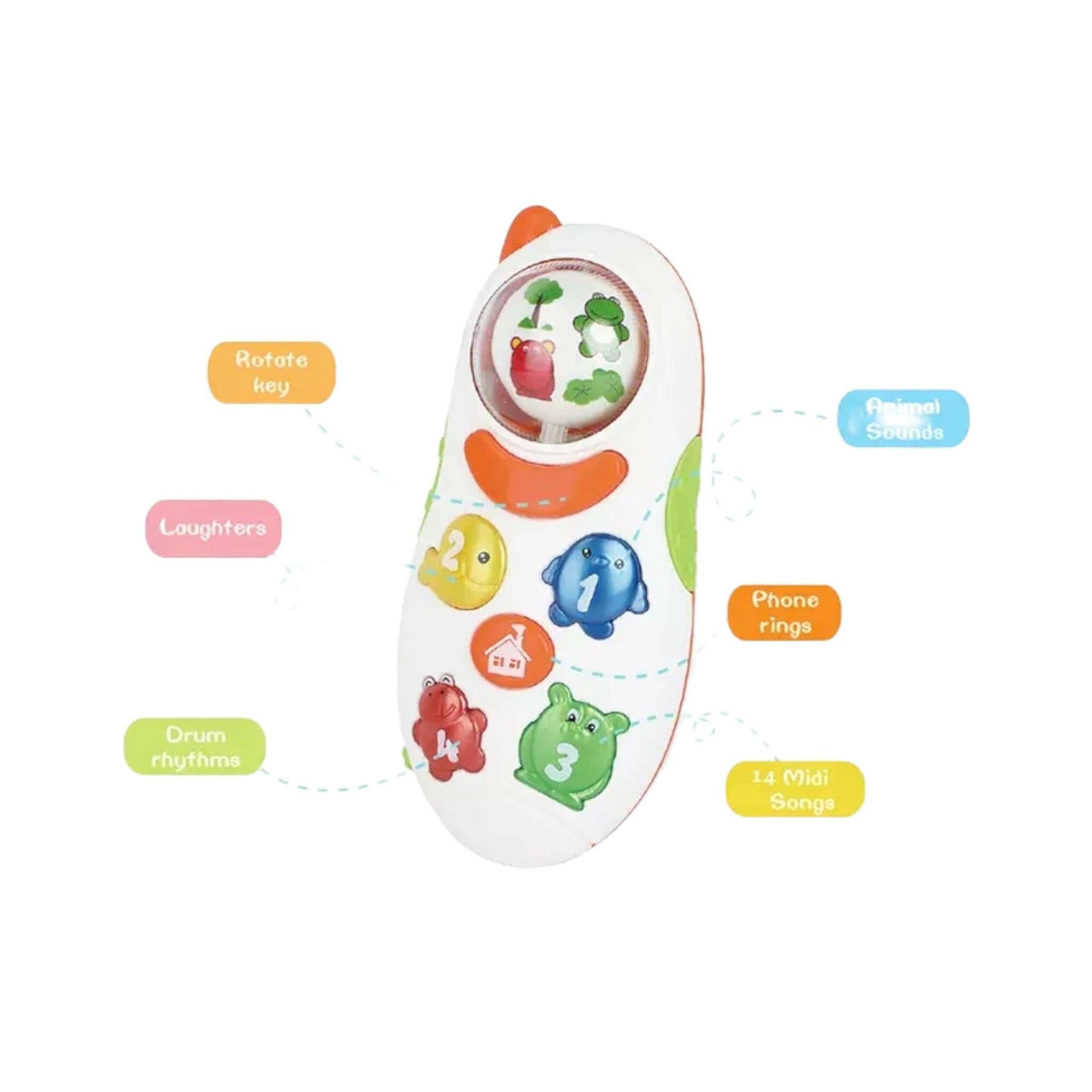 Toy Phone Early Education with Light and Music For Babies and Infants