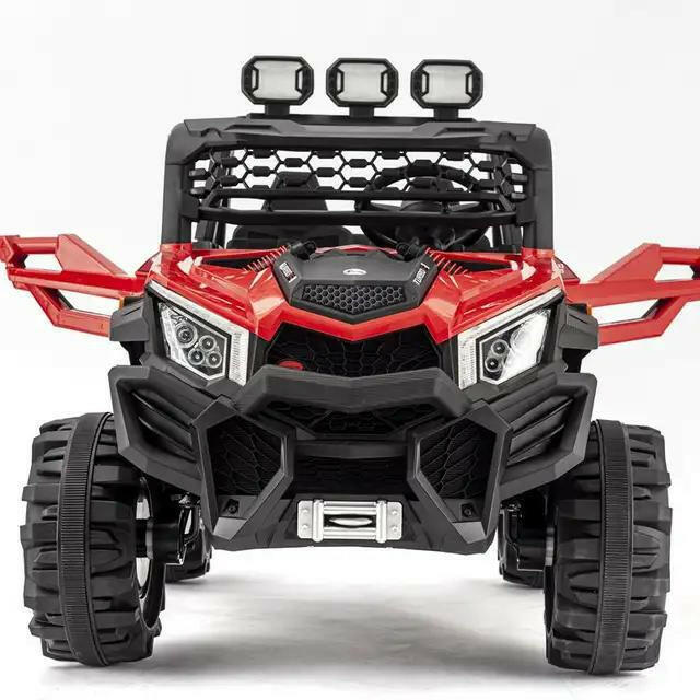 UTV Electric Ride On Car For Kids With Remote Control Leather Seat.